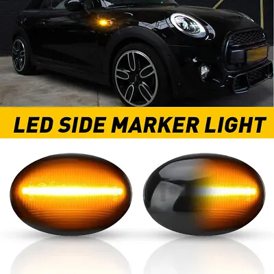 2X LED Side Marker Light Turn Signal Fit Flowing Mini Cooper R55 R56 R57 R58 R59 • $16.99