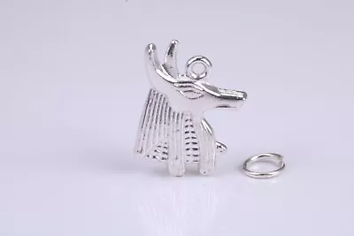 Egyptian God Anubis Charm Made From Solid Sterling Silver • £14.95