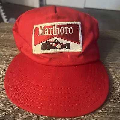 Vintage 1980’s Marlboro Racing Patch Adjustable Snapback Baseball Hat Cap • $27.99