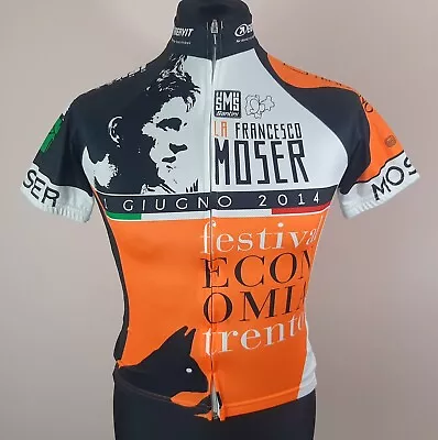 SMS Santini FRANCESCO MOSER Cycling Jersey Men's Size XS Full Zip Short Sleeve • $15.92