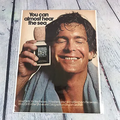 Vintage 1976 Wind Drift Aftershave Genuine Magazine Advertisement Print Ad • £10.11