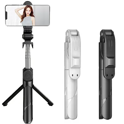 Universal Tripod Bluetooth Foldable Handheld Selfie Stick Phone Holder Remote • $11.90