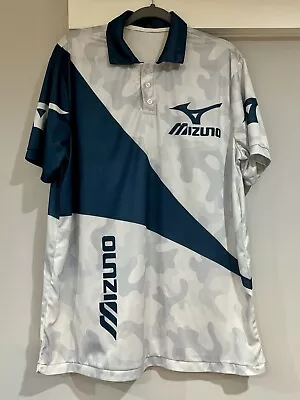 Mizuno Men Blue/ White DryLite Performance Athletic Elite Golf Polo Shirt XL • $17.55