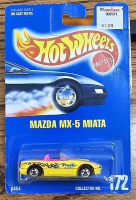 Hot Wheels Blue Card Collector #172 Mazda MX-5 Miata Yellow--Brand NEW • $3.50