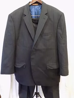 Michael MICHAEL KORS 100% Wool Blue & Gray Striped Pant Suit Mens 34S Canada-305 • $45