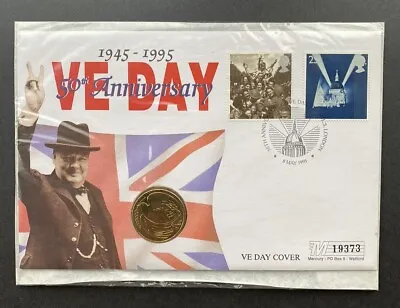 1995 £2 Coin Mercury VE Day Cover - Dove Of Peace -  VE Day Anniversary  • £5