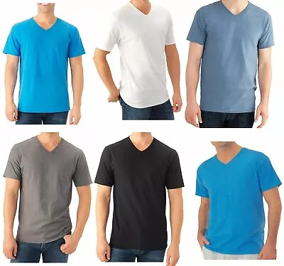 $24.99 • Buy Fruit Of The Loom Select Men's V-Neck T-Shirts 6/8 Pack M-3X