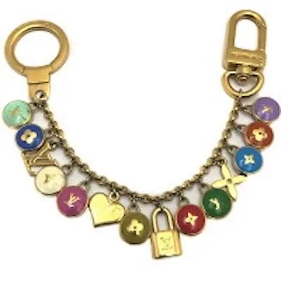 $436 • Buy AUTH LOUIS VUITTON BAG CHARM KEY RING PASTILLES GOLD MULTI M65380 Used