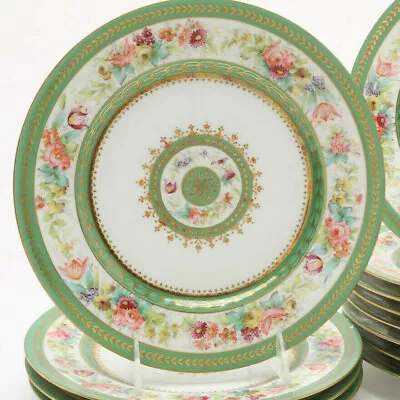 Hand Painted Plates Limoges Charles Ahrenfeldt Antique France  • $80