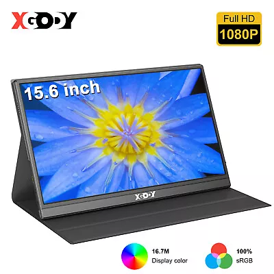Ultra Slim 15.6  Portable Monitor Dual Speakers Screen IPS Game For Laptop HDMI • £97.99
