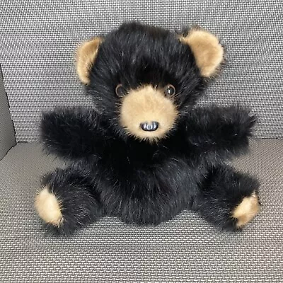 Vintage Beverly Hills Bear Plush Mr Mink Teddy Bear Black Fur Trim H D Keyes • $59.95