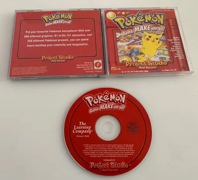 Pokemon Project Studio Red Version CD-ROM - Gotta Make 'Em All! (2001) • £5.99