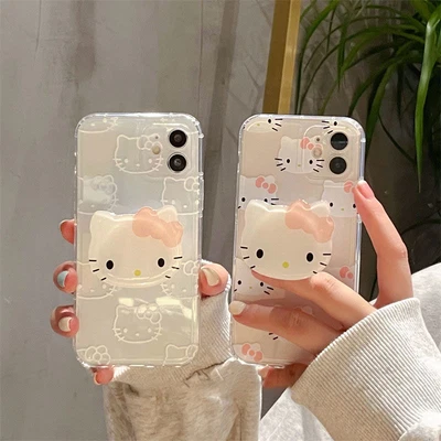 $17.59 • Buy Cartoon Hello Kitty Head Phone Case For Iphone 11 12 13 14 Pro Max Mini X Xs Xr 