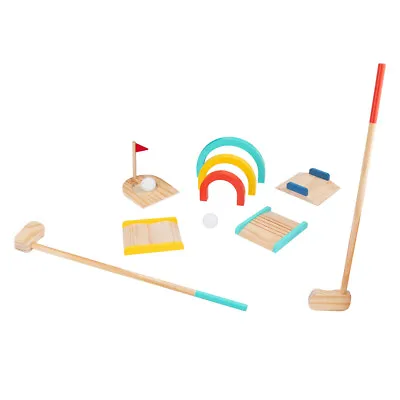 $67 • Buy Tooky Toy Wooden Lawn Golf Game Set Kids/Children/Toddlers W/Clubs/Balls 3y+