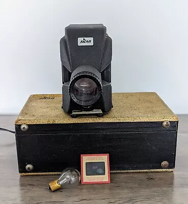 1950s SKAN SP-100 Vintage Slide Blower Cooled Projector W/ Original Case Tested • $20