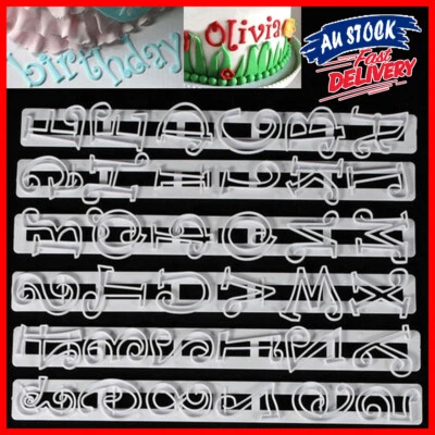 $9.95 • Buy 6PCS Alphabet Mold Cake Decorating Number Letter Icing Fondant Cutter Mould Set