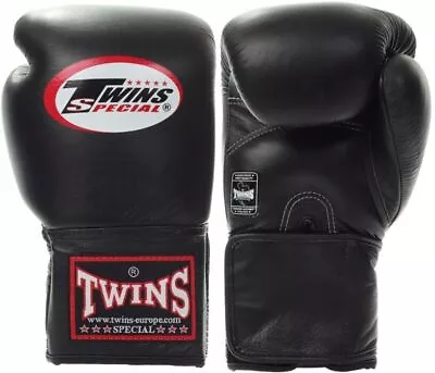 TWINS Boxing Gloves BGVFL Black Kickboxing Muay Thai Boxing 10 12 14 16 Oz... • $156.82