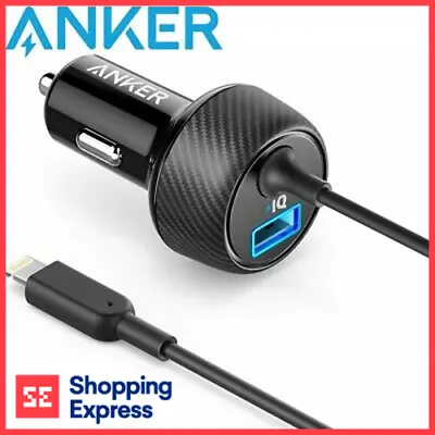 $36 • Buy Anker Car Charger PowerDrive 2 Elite Connector Black USB