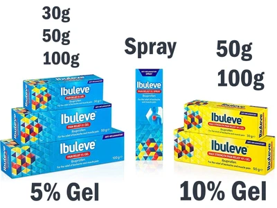 £6.79 • Buy Ibuleve Pain Relief 5%, 10%  Gel And Spray, Anti-Inflammatory Relief For Pain