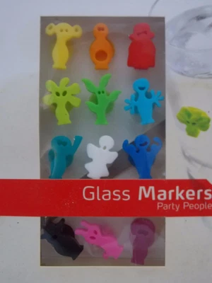 $3.25 • Buy Vacu Vin ~ Party People Glass Markers