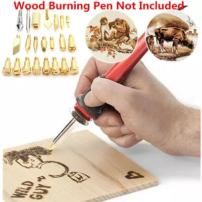 22Pcs Wood Burning Tool Kit Craft Soldering Pyrography Brass Tips Replacement ST • $11.73