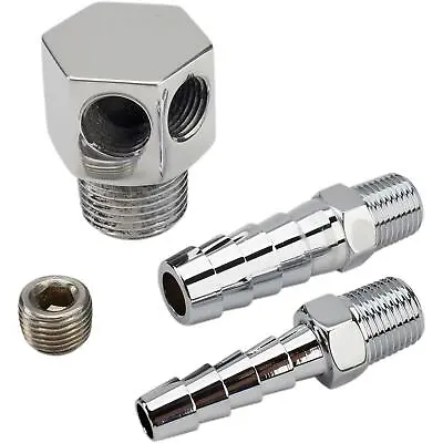 Speedway Motors Vacuum And Brake Booster Port 1/4  & 3/8  Hose Barb Fittings • $22.99