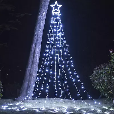 Christmas Decorations Outdoor Lights11.5Ft 317 LED Star Christmas Tree Lights8 • $42.48