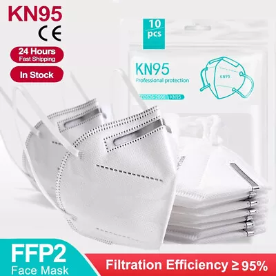 100x N95 KN95 Face Masks 5 Layers Disposable FFP2 KF94 Surgical Respirator Mask. • $15.89