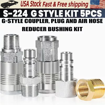 For Milton S-224 1/2  Male Female NPT G-Style Coupler Plug Kit Air Tool Fittings • $45.19