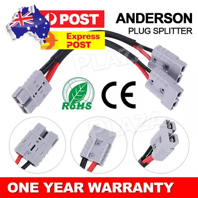 $11.95 • Buy 50 Amp Genuine Anderson Plug Connector Double Y Adapter 6mm Automotive Cable
