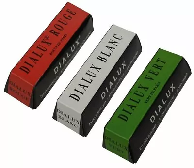 3 Pack 4 Oz Red Rouge Green White Dialux Jewelry Polishing Compound Set • $21.10