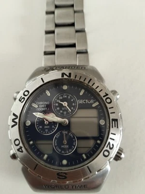 Caisse De Montre Sector Diver Chrono Homme 43 Mm Acier - Pour Pièces/réparation - Occasion