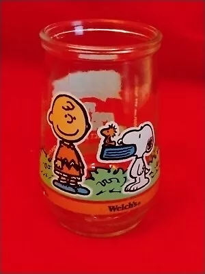 Welch's Peanuts Jelly Jar Glass #6 Two For Lunch Please Charlie Brown Snoopy  • $6