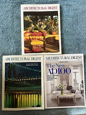 Architectural Digest Magazine Lot Vintage Oct. And Nov. 1990 & The AD 100 2012 • $15.99