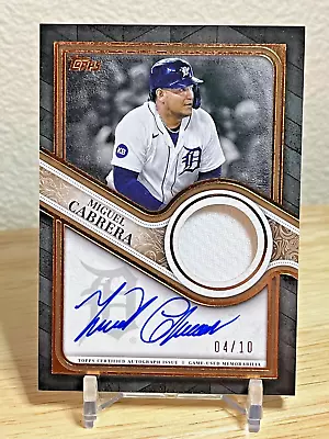 2023 Topps Update  Reverance Patch Auto  MIGUEL CABRERA #04/10 ON CARD GAME USED • $179.99