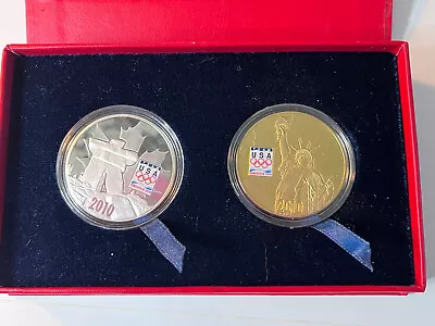 Team USA Vancouver 2010 Olympics Collectible Gold And Silver Plated Medals/Coins • $11.95