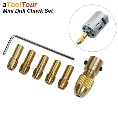Mini Drill Chuck Collet Set For Electric Motor Shaft Fit Micro Twist Drill Brass • $5.49
