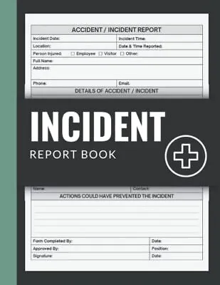 Incident Report Book HSE Complaint Accident & Incident Log Book To Record All... • £10.81