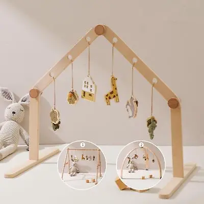 Wooden Play Gym Frame Baby Activity Center For Newborn Infants Babies • £39.40