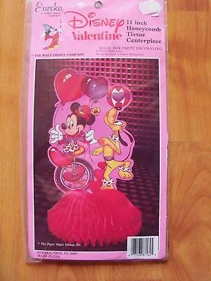 11  Disney Mickey Honeycomb Valentine Centerpiece Vintage Eureka Decoration NIP • $13.99