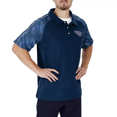 Zubaz NFL Men's Tennessee Titans Elevated Field Polo W/ Viper Print Accent • $38