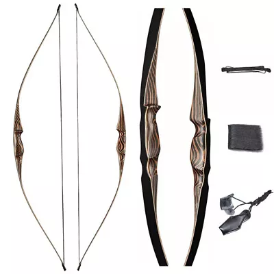 54  20-70lbs Archery Handmade Traditional Laminated Long Bow Hunting Target • $131.59