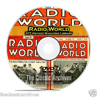 Radio World 217 Vintage Old Time Radio Magazine Collection In PDF On DVD B85 • £6.32