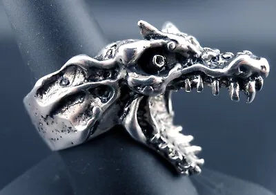 Dragon Ring Vintage Biker NEW Made In USA 1994 Medieval Draco Serpent Hydra 3d • $120