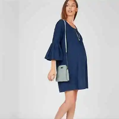 Maternal America Open Back Bell Sleeve Dress Women's Size XS Corduroy • $30