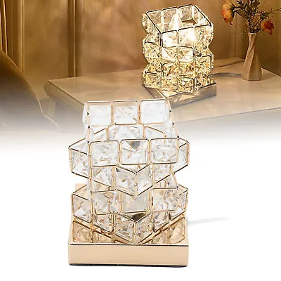 Crystal Decorative Lamp Modern Minimalist Table Lamp Button Control Bedside • $34.58