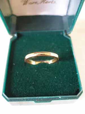 Vintage 22ct Gold 2.4mm High D Shape Wedding Ring Beautiful • £235