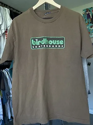 Vintage Y2K Birdhouse Skateboards Tony Hawk Skate Streetwear Brown Large Shirt • $60