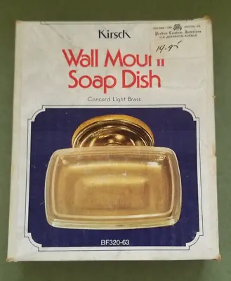 Vintage Kirsch Wall Mount Soap Dish Cast Metal Concord Light Brass BF320-63 N • $14.95