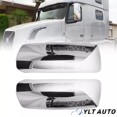 For 2004-2018 Volvo VNL Door Mirror Chrome Cover W/Curved Back Driver&Passenger • $71.99